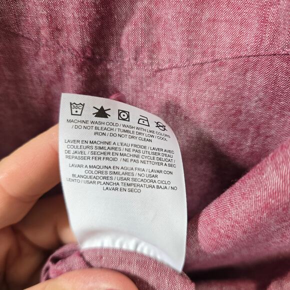 Hurley Men's Salmon Pink Button-up Shirt Size XXL - Picture 6 of 9